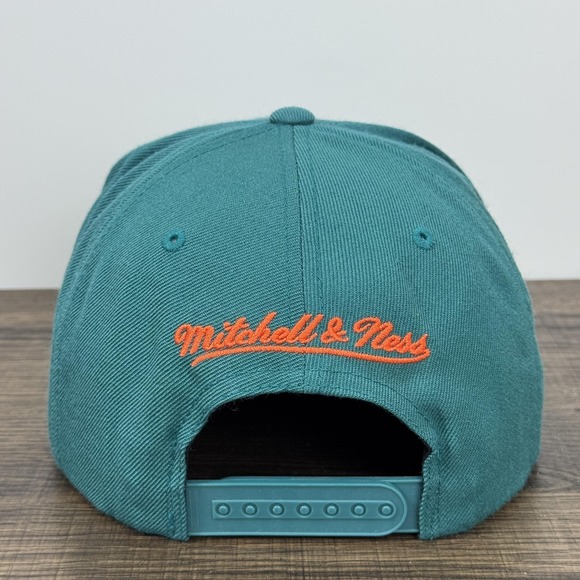 Anaheim Ducks Hat Cap Snap Back Teal Black NHL Hockey Mens Throwback Script - Picture 4 of 10